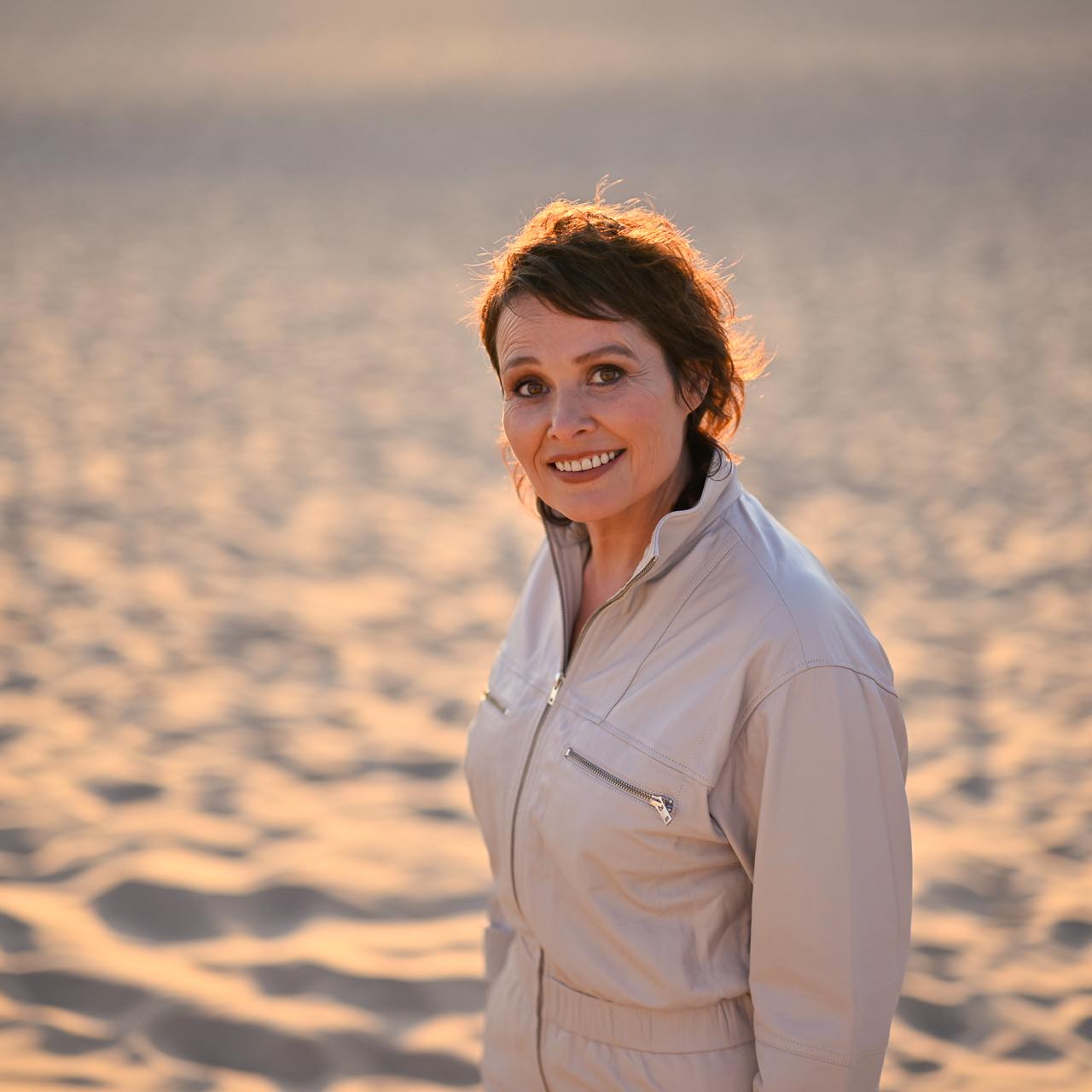 Griet Op de Beeck op het strand